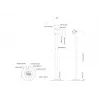 Multibrackets M Pro Series Single Pole Floorbase 10 kg kapacita 17,8-76,2 cm