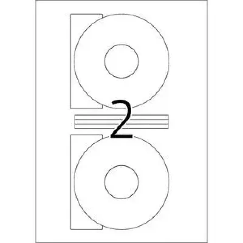 CD etikety HERMA A4 Ø 116 mm biely papier matný nepriehľadný 200 ks