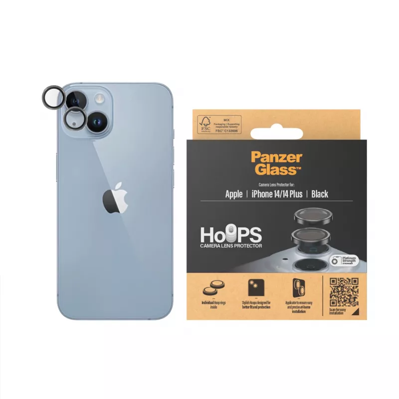 PanzerGlass ® Hoops® ochrana šošovky fotoaparátu čierna iPhone 14 | 14 Plus