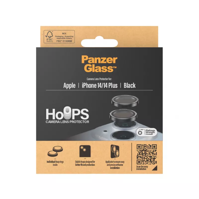 PanzerGlass ® Hoops® ochrana šošovky fotoaparátu čierna iPhone 14 | 14 Plus