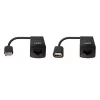 Lindy 60m USB 1.1 Cat.6 extender Basic, sieťový vysielač a prijímač, 60 m, 12 Mbit/s, Cat5e, Cat6, čierna, plast