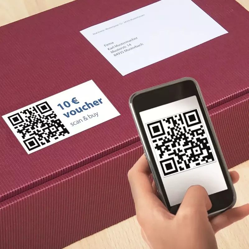 Samolepiaca tlačová etiketa HERMA QR-kód etikety 9643