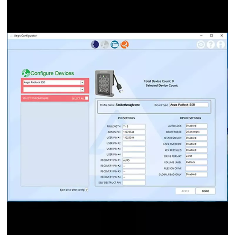 USB Hub Apricorn Aegis Configurator AP-CONFIG-KIT-EMEA