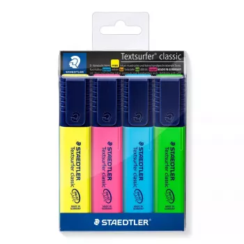 Zvýrazňovač Staedtler Textsurfer classic 364 klinový hrot modrá zelená ružová žltá