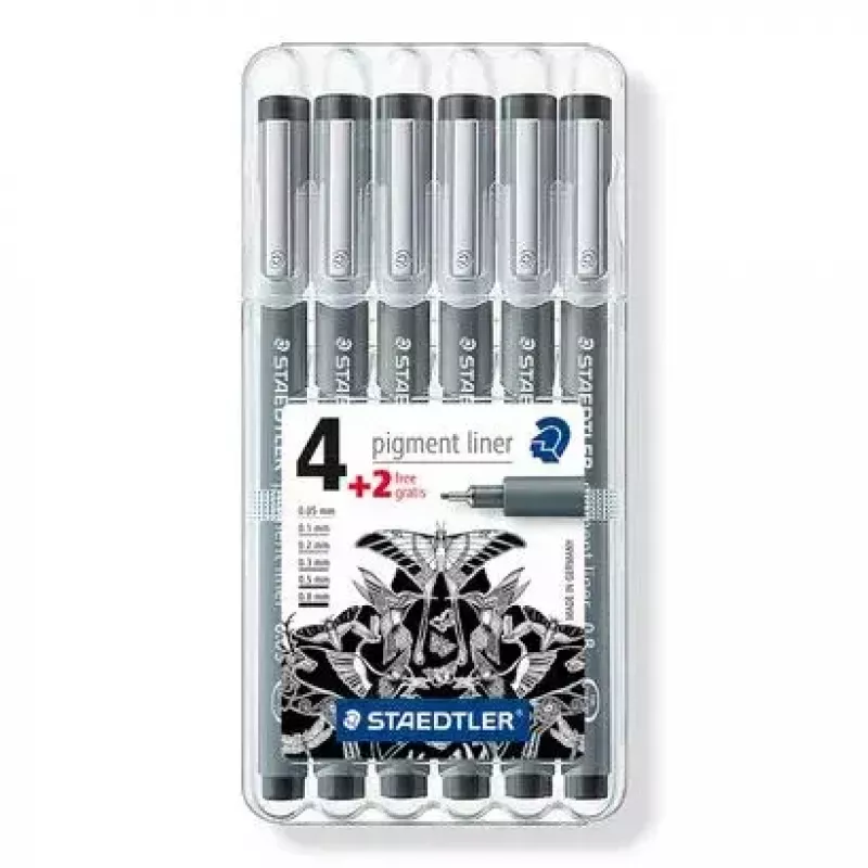 Fineliner Staedtler 308 SB6P čierny 6 kusov