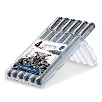 Fineliner Staedtler 308 SB6P čierny 6 kusov