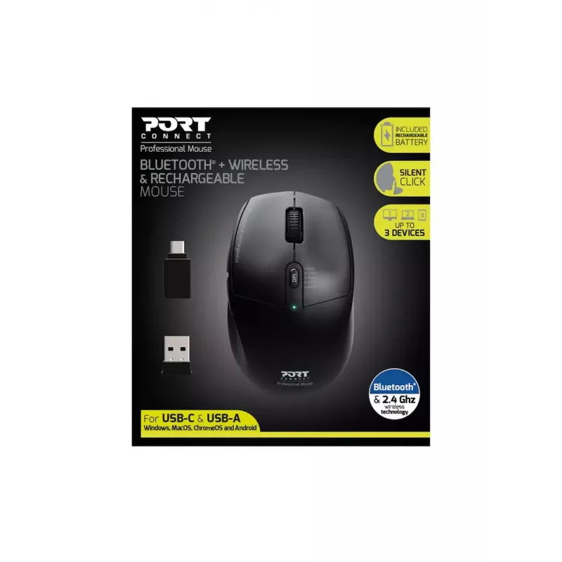 Port Designs 900715 RF Wireless + Bluetooth myš