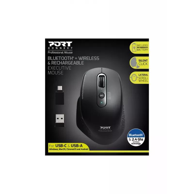 Myš Port Designs 900716 RF Wireless + Bluetooth