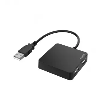 Hama 00200121 rozbočovač USB 2.0 480 Mbit/s čierny