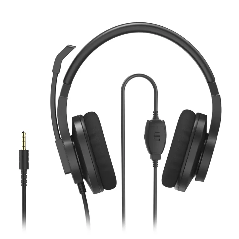 Hama HS-P350 V2 headset káblový s hlavovým mostom kancelária/call centrum čierny