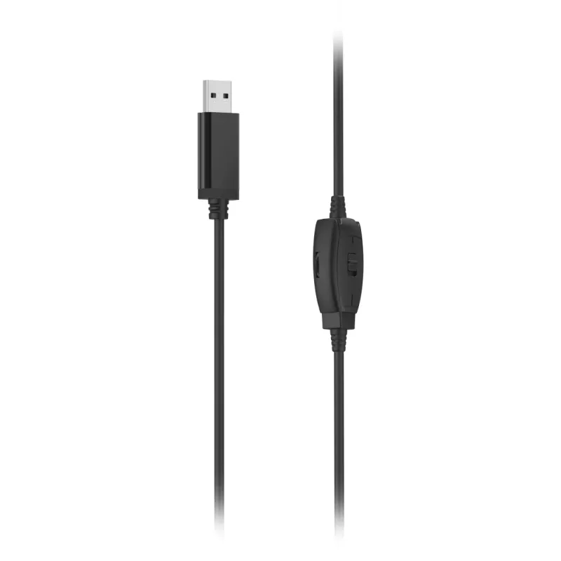Hama HS-USB250 V2 Headset káblový s hlavovým mostom kancelária/call centrum USB Type-A čierna