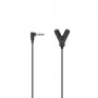 Audio kábel Hama 00205190 0,2 m 3,5 mm konektor samec na 2 x 3,5 mm konektor samica čierny