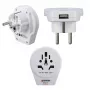 Hama svet-na-Európa USB napájací adaptér univerzálny biely