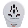 Hama svet-na-Európa USB napájací adaptér univerzálny biely
