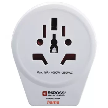 Hama svet-na-Európa USB napájací adaptér univerzálny biely