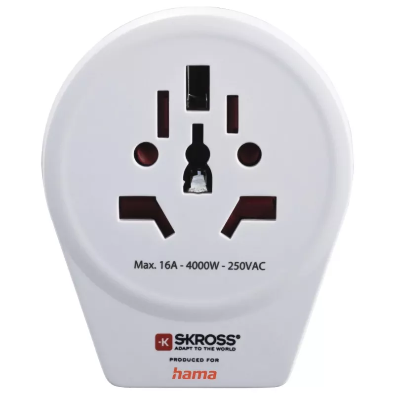 Hama svet-na-Európa USB napájací adaptér univerzálny biely