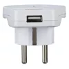 Hama svet-na-Európa USB napájací adaptér univerzálny biely