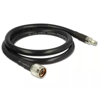 Koaxiálny kábel DeLOCK 1 m N/RP-SMA CFD400 LLC400 čierny