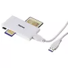 Hama USB 3.0 Multi-čítačka kariet, SD/microSD/CF/MS, biela