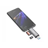 Equip čítačka kariet s USB 3.0 hubom, OTG, MicroSD (TransFlash), MicroSDHC, SD, SDHC, sivá, CE & RoHS, USB 3.2 Gen 1 (3.1 Gen 1) Type-A/Type-C, 202 mm, 12 mm