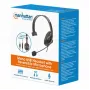 Manhattan mono over-ear headset (USB), reverzibilný mikrofónny boom (polstrovaný), maloobchodné balenie, in-line ovládanie hlasitosti/stlmenia, polstrovaná ušná mušľa, USB-A pre zvuk a mikrofón, kábel 2 m, trojročná záruka