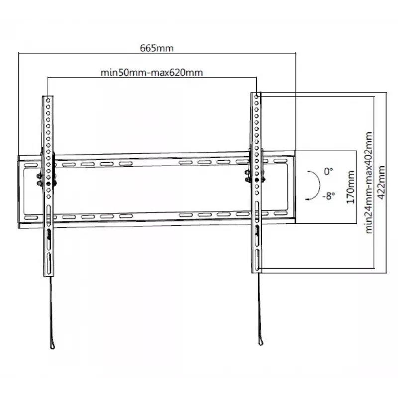Equip 650334 37 palcov-75 palcov low-profile TV nástenný držiak