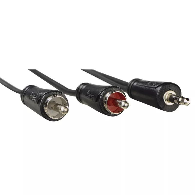 Hama 00205109 audio kábel 0,75 m 3,5 mm 2 x Cinch čierny