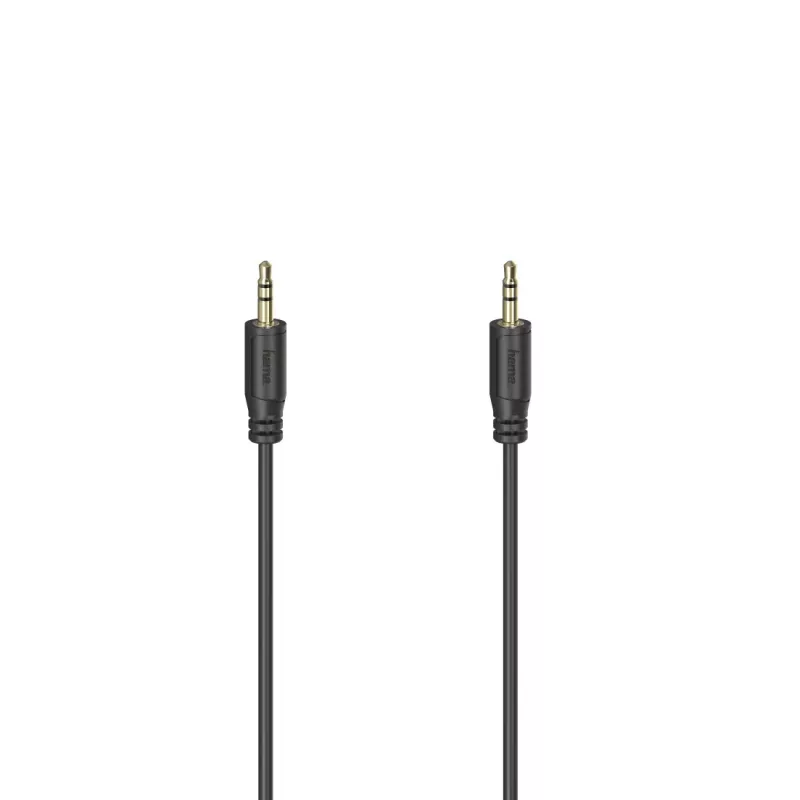 Hama Flexi-slim audio kábel 0,75 m 3,5 mm čierny konektor samec na konektor samec pozlátený