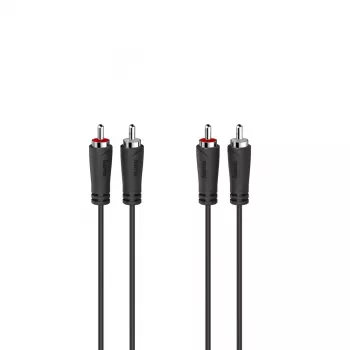 Hama 00205258 audio kábel 3 m 2 x RCA čierny