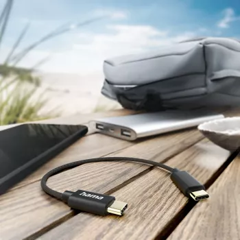 Hama 00201604 USB kábel USB 2.0 0,2 m USB C čierna