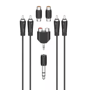 Audio kábel Hama 00205175 2,5 m 2x RCA konektor samec čierny
