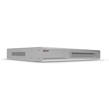 Lindy 16 port VGA a USB Combo KVM switch, rackmontáž, strieborná
