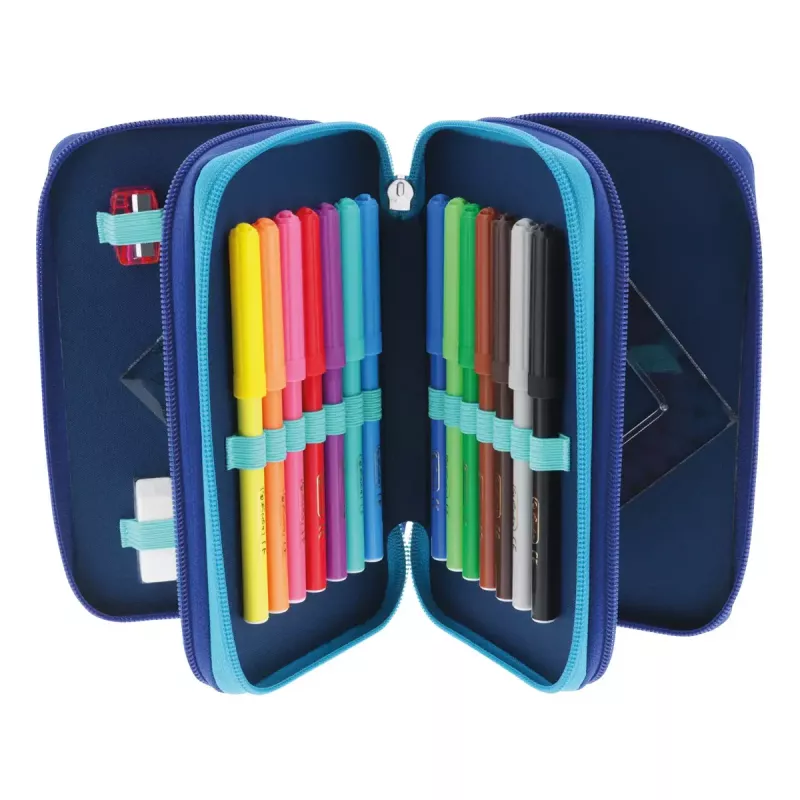 Herlitz TriCase Dip Dye 31-dielna modrá tyrkysová polyester 190x115x70 mm