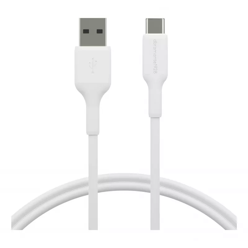 dbramante1928 re-charge – kábel 1 m USB-A na USB-C – W, 1 m, USB A, USB C, USB 2.0, 0,48 Gbit/s, biely