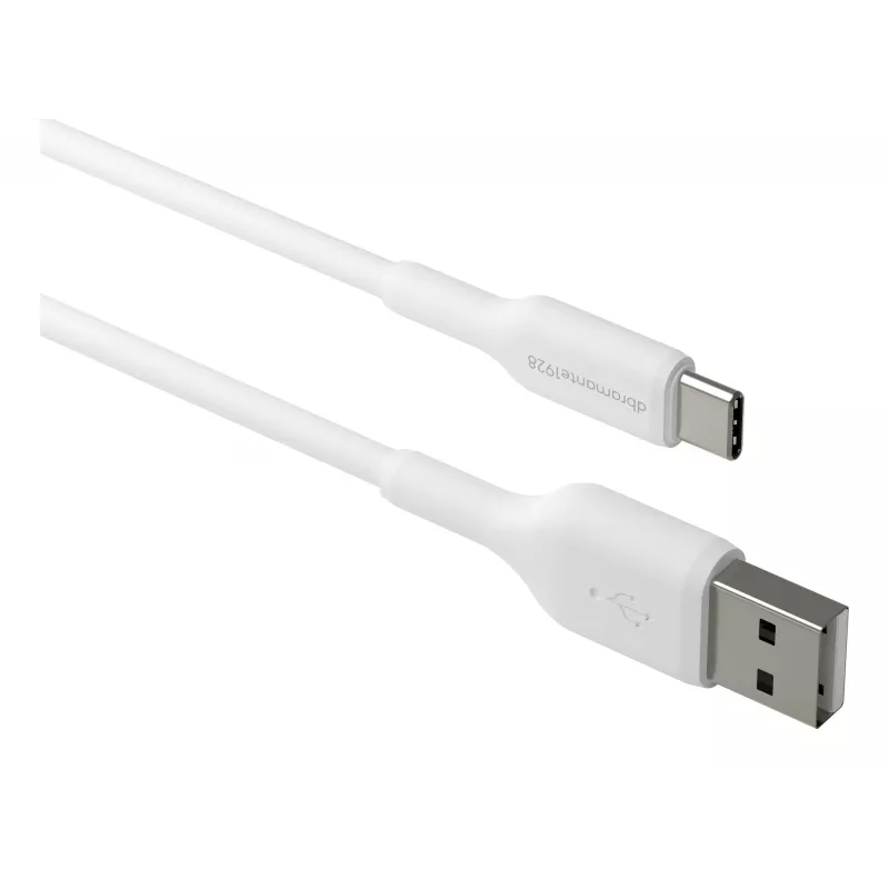 dbramante1928 re-charge – kábel 1 m USB-A na USB-C – W, 1 m, USB A, USB C, USB 2.0, 0,48 Gbit/s, biely