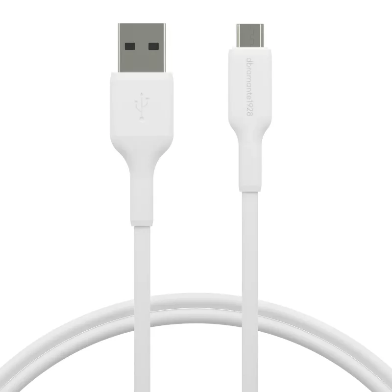 dbramante1928 re-charge – kábel 1 m USB-A – Micro-USB – W, 1 m, USB A, Micro-USB A, USB 2.0, 0,48 Gbit/s, biely