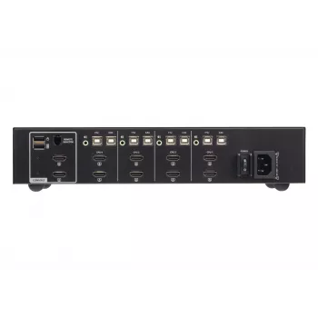 KVM prepínač ATEN 4-port USB HDMI Dual Display Secure s CAC (4 počítače, 4K UHD 3840×2160)