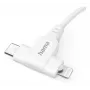 Hama 00201722 USB kábel USB 2.0 1.5 m USB C USB C/Lightning biely