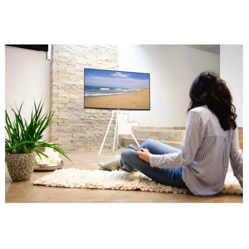 Hama 00220871 TV stojan/držiak 190,5 cm (75 palcov) biela