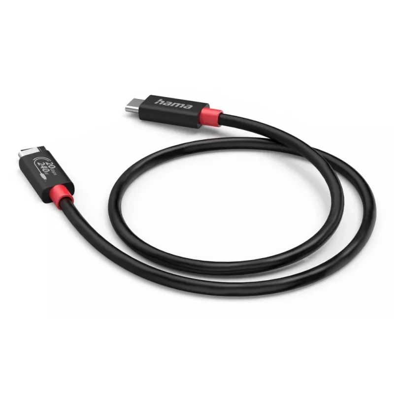 Hama USB-C kábel USB4 Gen2 20 Gbit/s, E-Marker, 5 A, 240 W, 2 m