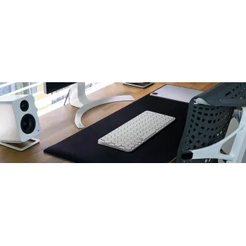 KeySonic KSK-5020BT-S (DE) klávesnica Office Bluetooth QWERTZ nemecká hliník, biela