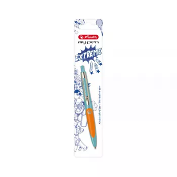 Pripínací zasúvací guľôčkové pero Herlitz my.pen modrá