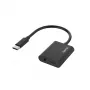 Hama 00200319 2v1 adaptér USB-C na 3,5 mm pre slúchadlá / nabíjanie, čierny