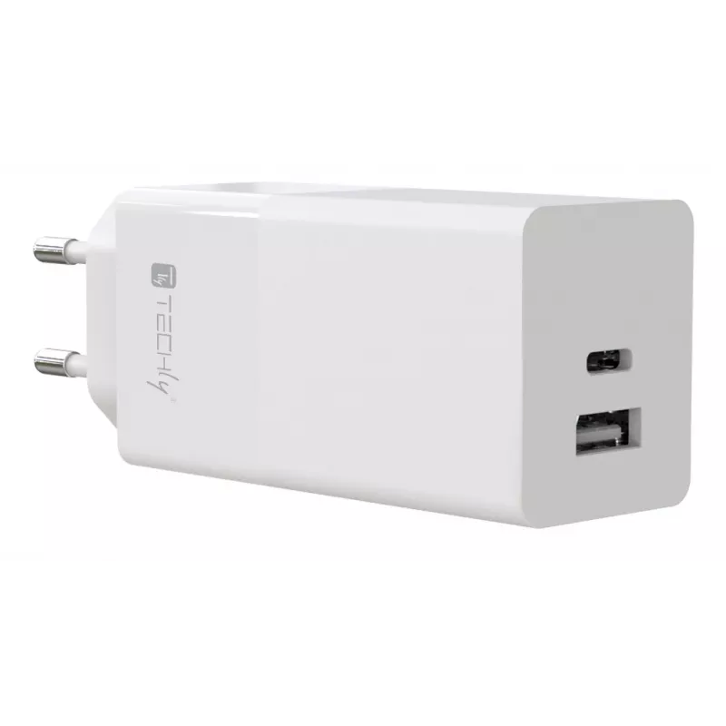 Techly IPW-PD100W-WH mobilná nabíjačka powerbanka, smartphone, tablet, univerzálna biela AC rýchle nabíjanie interiérová