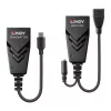 Lindy 100m USB 2.0 Type-C Cat.6 extender, sieťový vysielač a prijímač, 100 m, 480 Mbit/s, Cat5e, Cat6, CH317Q, CH9317, RTL8211E, čierny
