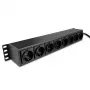 Lindy 73025 jednotka rozvodu napájania (PDU) 8 AC výstupov 1.5U čierna