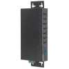 Manhattan USB-A 7-port hub priemyselný, 7x USB-A porty, 5 Gbps (USB 3.2 Gen1 aka USB 3.0), 20 kV ESD ochrana, A/C, možnosti napájania zbernicou a svorkovnicou, DIN lišta, nástenná montáž, kovové puzdro, skrutkovacia poistka