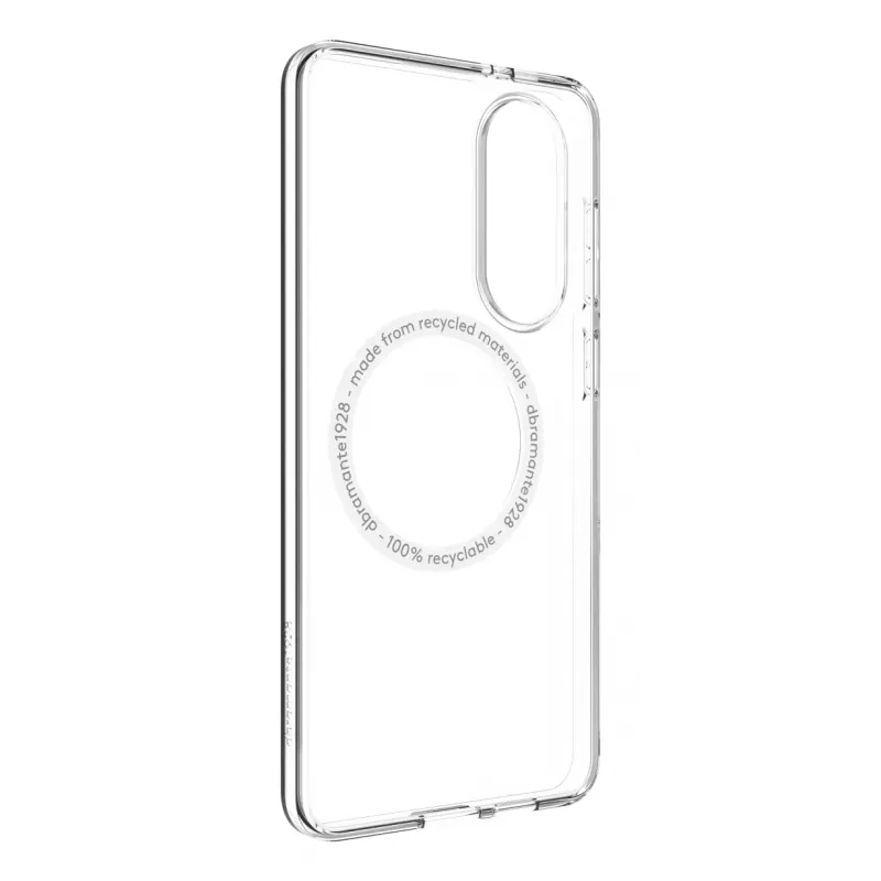 dbramante1928 Greenland Pro Qi2 GPEDNIBL6786 zadný kryt pre Samsung Galaxy S25 Edge, kompatibilný s MagSafe, plast, priehľadný