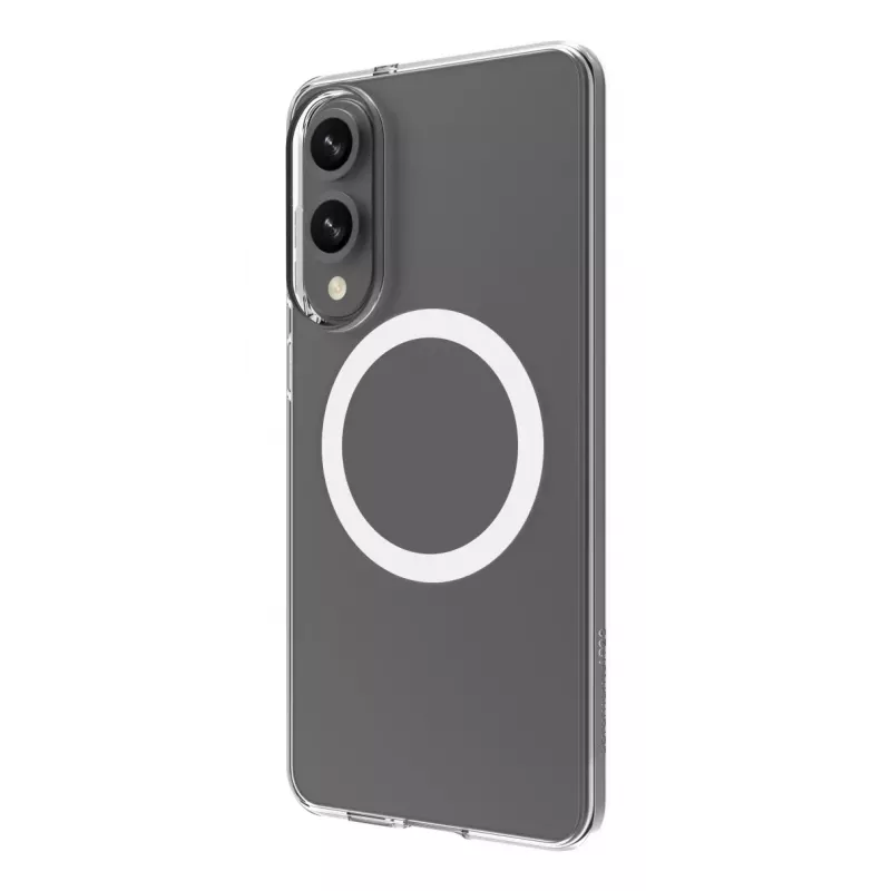 dbramante1928 Greenland Pro Qi2 GPEDNIBL6786 zadný kryt pre Samsung Galaxy S25 Edge, kompatibilný s MagSafe, plast, priehľadný