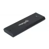 Manhattan M.2 NVMe SSD puzdro, USB-C konektor samica, 10 Gbit/s (USB 3.2 Gen2 alias USB 3.1), UASP kompatibilné, SuperSpeed+ USB, hliník, čierna, trojročná záruka
